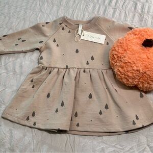 Rylee + Cru Beige Dress with Charcoal Accents